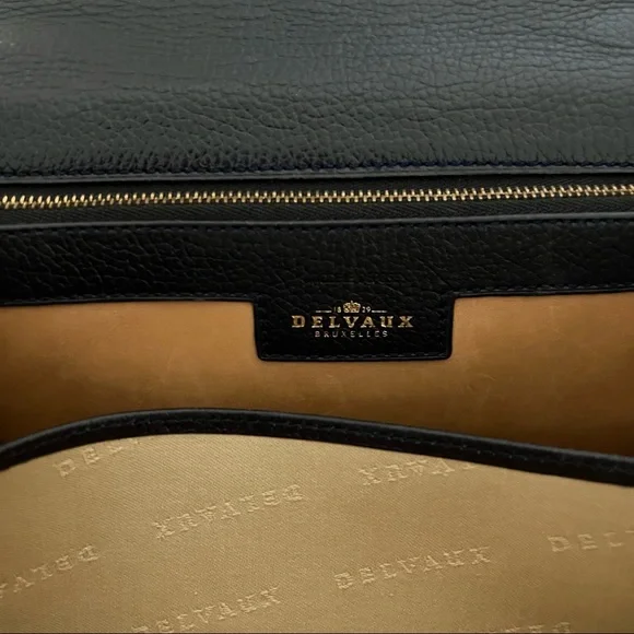 Delvaux Navy Blue Leather Brillant Handbag - Picture 9 of 11